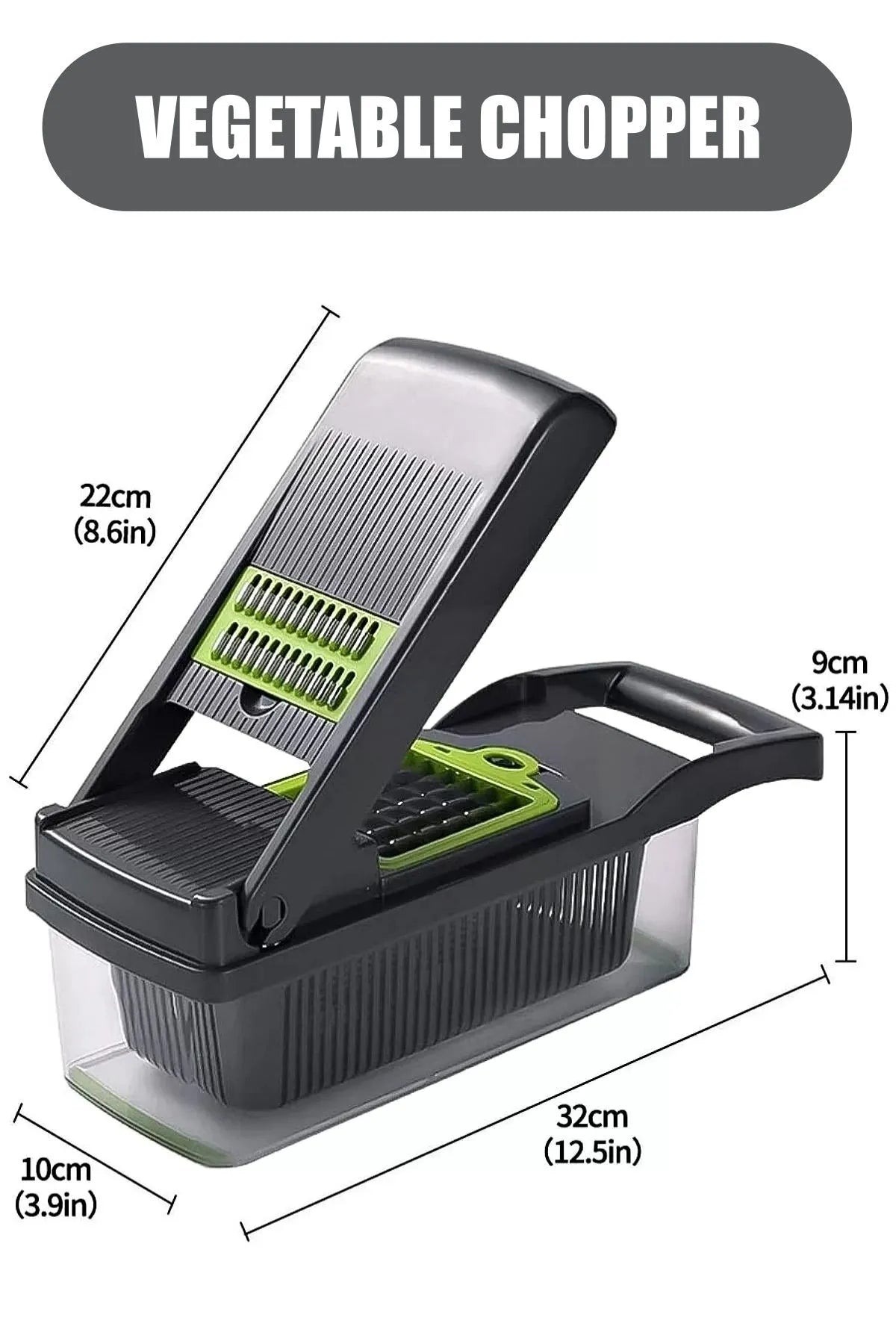 Çok Fonksiyonlu Vegetable Chopper | Patates ve Sebze Doğrayıcı, Rende, Dicer, Jülyen Kesici Mutfak Seti