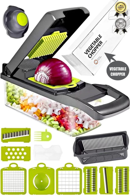 Çok Fonksiyonlu Vegetable Chopper | Patates ve Sebze Doğrayıcı, Rende, Dicer, Jülyen Kesici Mutfak Seti