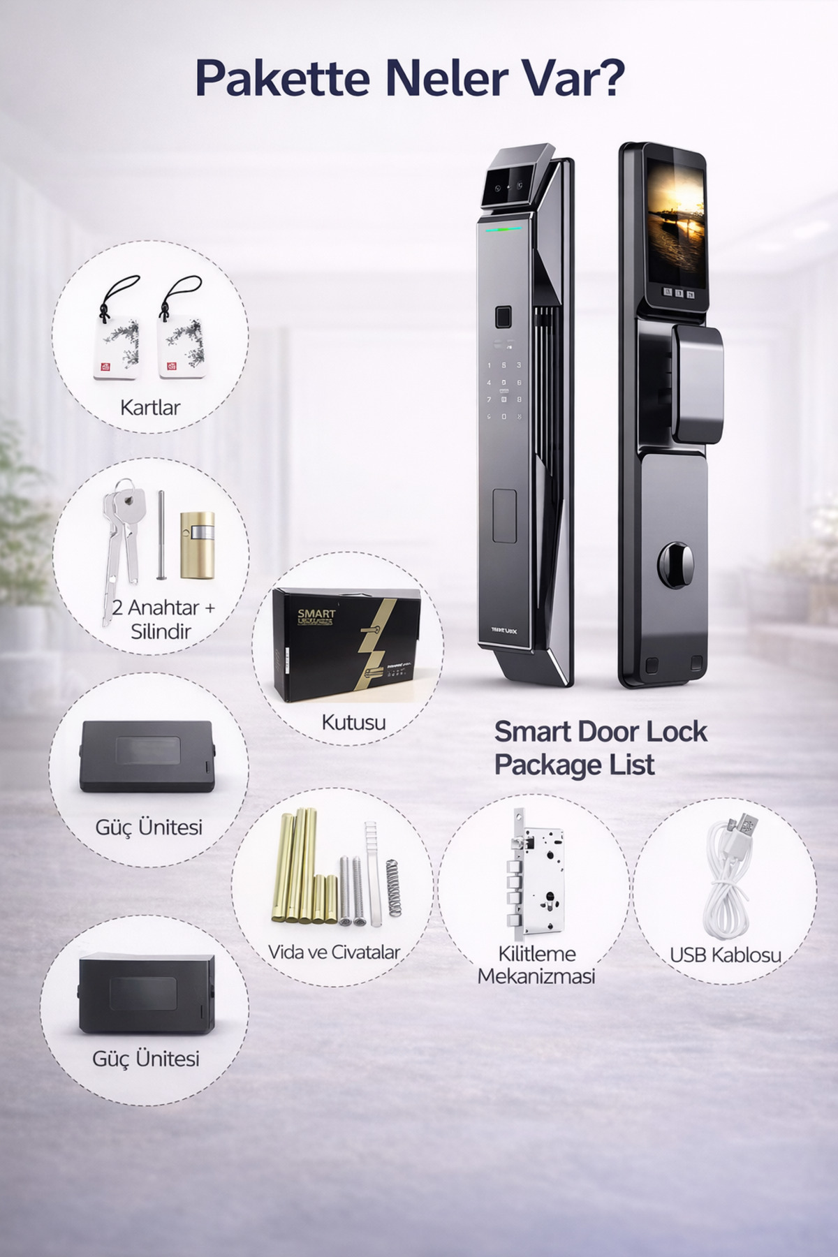 larens elİxa f7 pro akıllı kapı kilidi – yüz tanıma, parmak İzi, Şifre, kart ve tuya uygulama destekli larens elİxa f7 pro akıllı kapı kilidi – yüz tanıma, parmak İzi, Şifre, kart ve tuya uygulama destekli