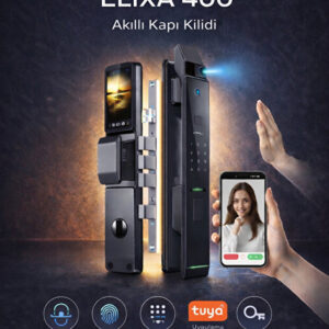 larens elİxa f7 pro akıllı kapı kilidi – yüz tanıma, parmak İzi, Şifre, kart ve tuya uygulama destekli